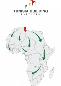 Logo TBP et map afrique