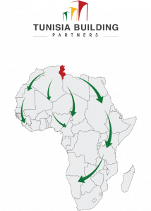 map Logo TBP et map afrique